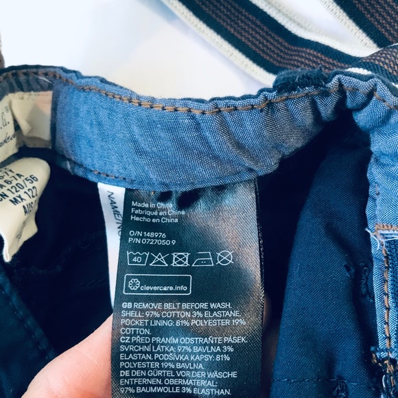 NWT Navy shirt with suspenders - Picture 3 of 8